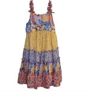 Jona Michelle Dress Tiered Chiffon Fully Lines Size 10